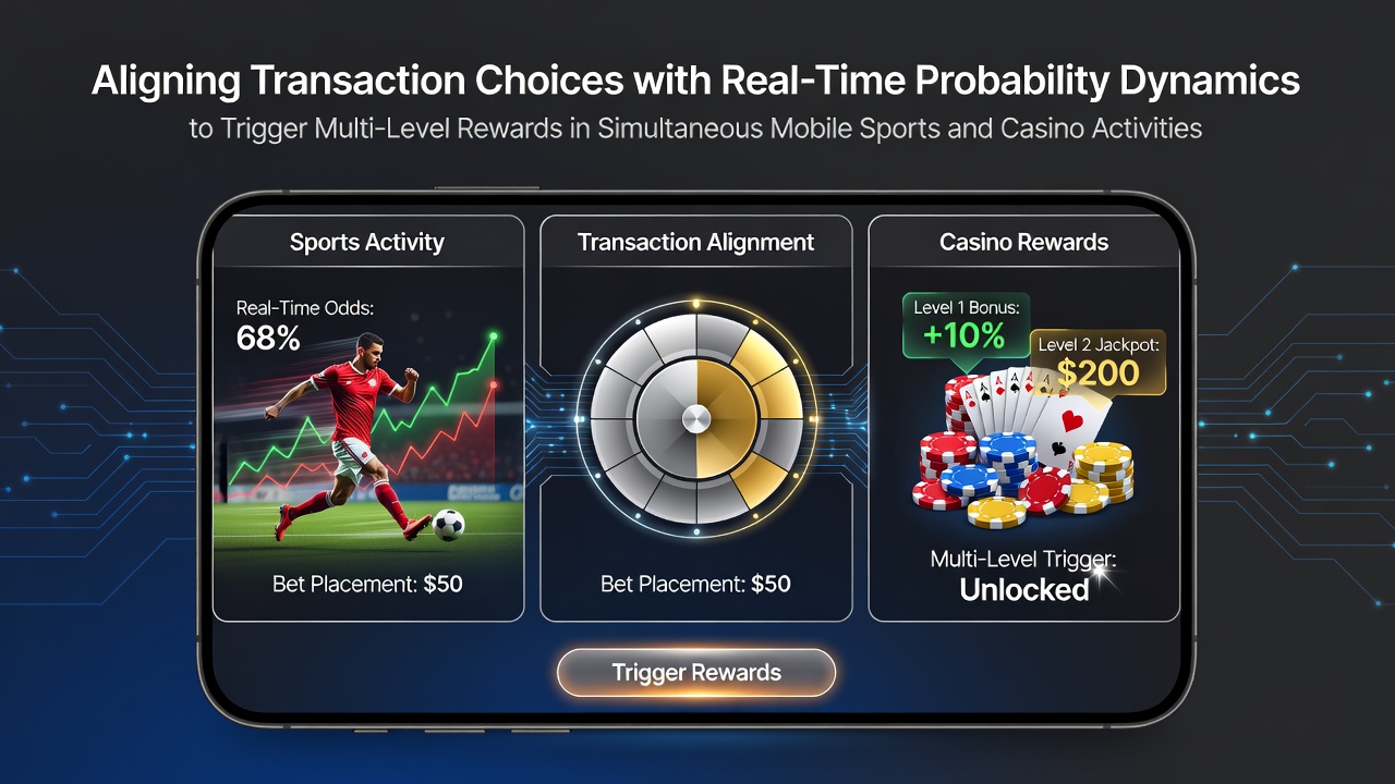 Transaktionsentscheidungen im Einklang mit Echtzeit-Wahrscheinlichkeiten für gestaffelte Belohnungen in mobilen Sport- und Casino-Umgebungen