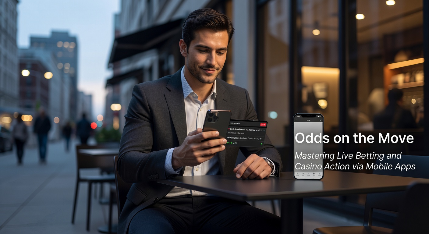 Benutzer tippt auf Live-Quoten in einer Tennis-App, mit Grafiken zu Momentum und Statistiken im Hintergrund