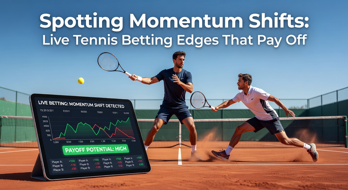 Tennisspieler in einem intensiven Moment auf dem Court, der einen Momentumwechsel symbolisiert