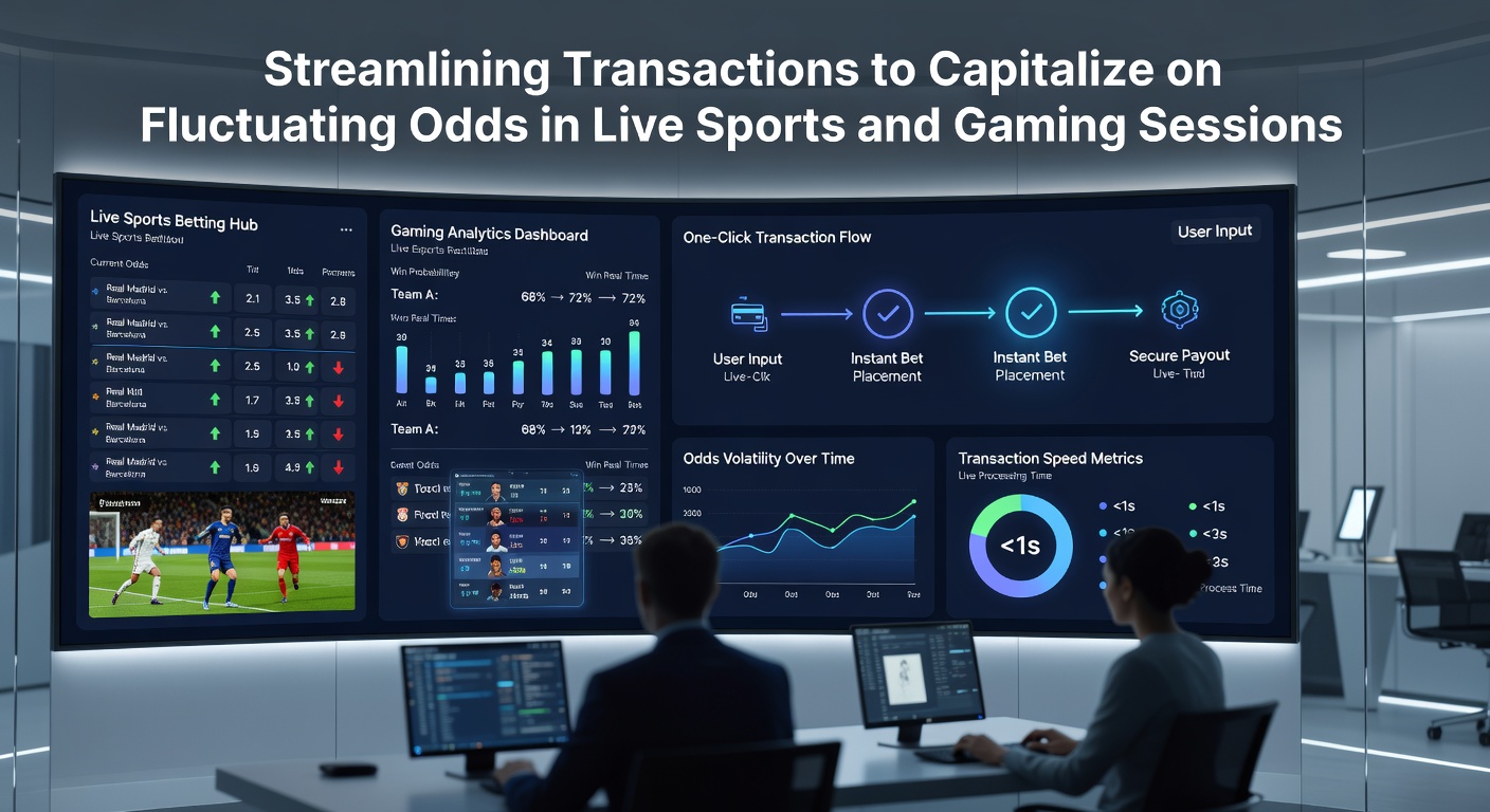 Visualisierung von Echtzeit-Transaktionen und Quotenfluktuationen während einer Live-Gaming-Session